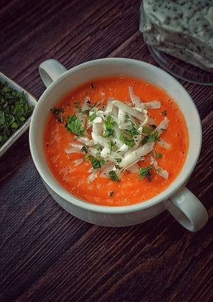 Вершковий суп з гарбузом та морквою