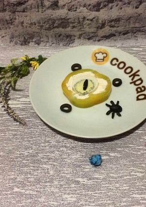 Закуска "Кошачий глаз" на Хеллоуин