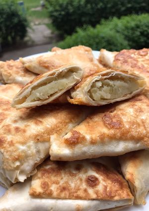 Ліниві пиріжки з лаваша з картоплею