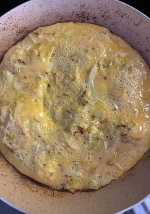 Омлет с капустой