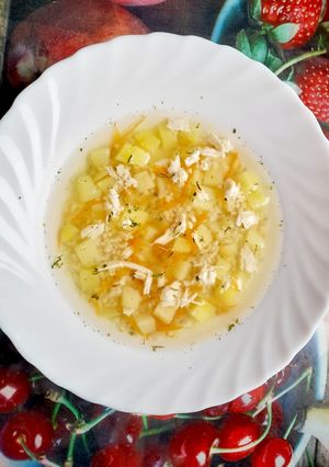 ПХ швидкий курячий суп з булгуром