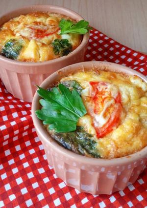 Порційна фрітата з гарбузом і плавленим сиром