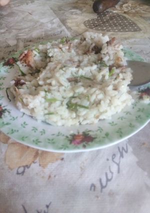 Рис з зеленою та мясом