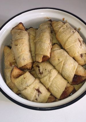 Рогалики с яблочно-сливовым повидлом