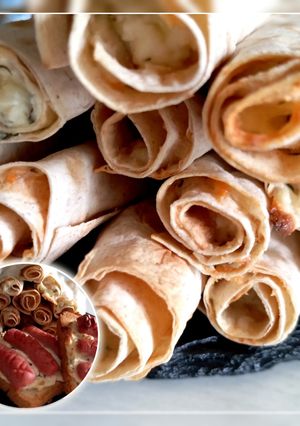 Роліні з лавашу з сиром і кропом