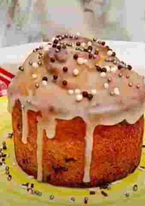 Сирна паска без дріжджів та проста глазур