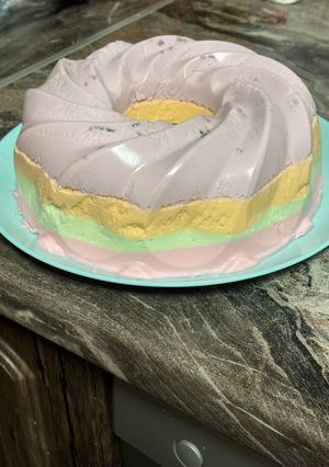 Сирний десерт з желе «Веселка»