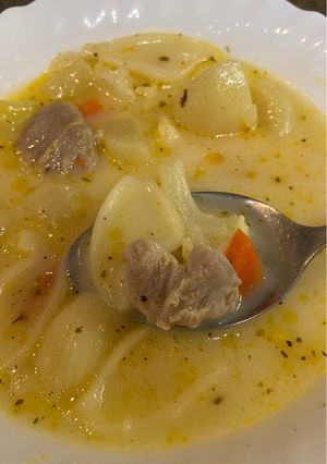 Сирний суп з індичкою