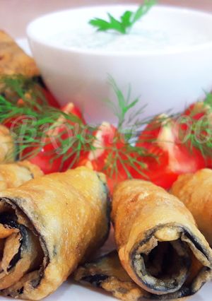 Смачнюща закуска з баклажанів+соус. Найпростіший рецепт