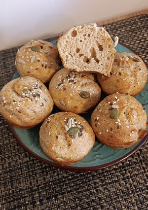 Солоні мафіни на заквасці 50% вологості