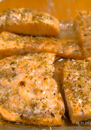 Сьомга, запечена в мікрохвильовці