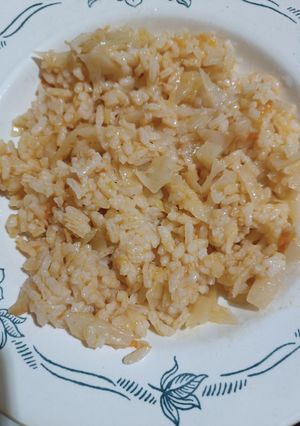 Тушёный рис с капустой или ленивые голубцы