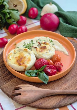 Фаршировані патисони з рікотою, тунцем і м’ятним соусом