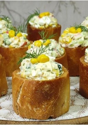 Хрусткі багетні кошики з ніжною начинкою