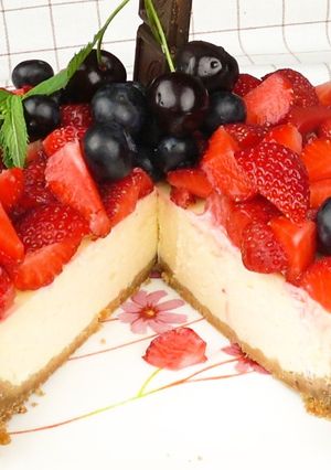 Чизкейк с клубникой. Простой рецепт