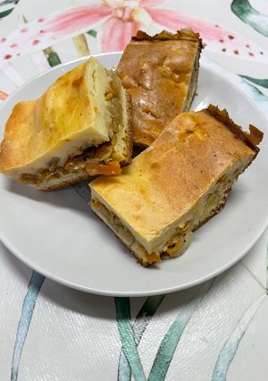 Швидкий заливний пиріг з капустою