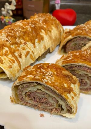 Швидкий рулет із лаваша і фарша