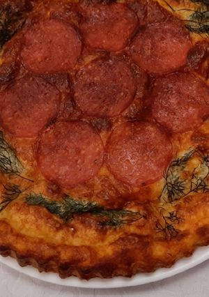 Швидкий хачапурі з салямі