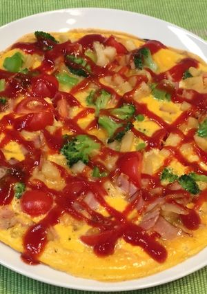 Швидкий сніданок Схожий на весняне квіткове поле омлет