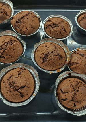 Шоколадні кекси з ягодами