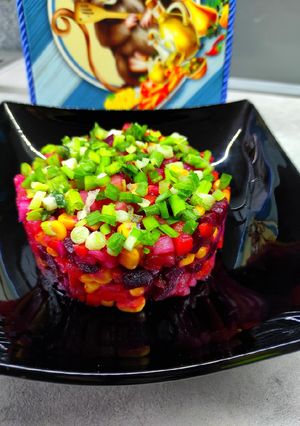 Винегрет с кукурузой