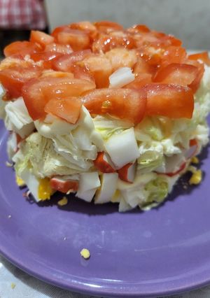 Легкий салат з крабовими паличками