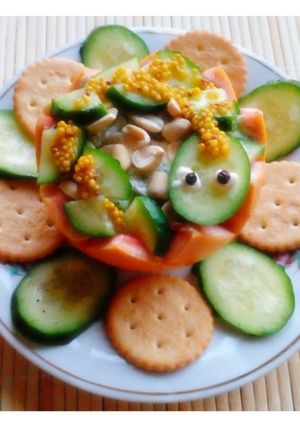 Салат "Змійка" в грейпфруті