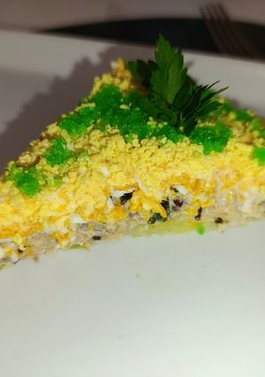 Салат "Мімоза" з сардиною