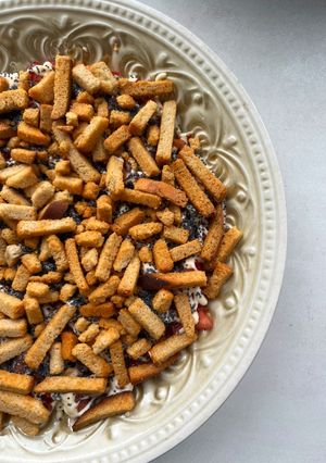 Салат з сухариками та маком