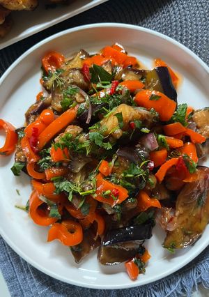 Салат закуска з баклажан до шашлику