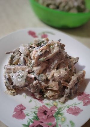 Салат из печени