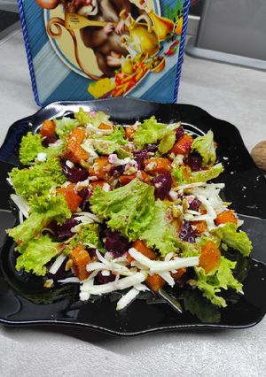 Салат из тыквы со свеклой