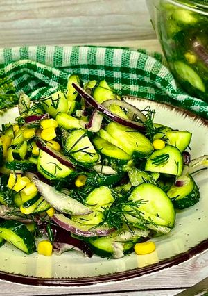 Салат на кожен день з огірків/Смачний літній салат без майонезу!!!