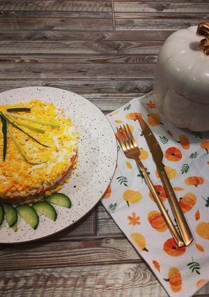 Салат мімоза із сардиною