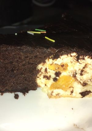 Брауни с творожными шариками