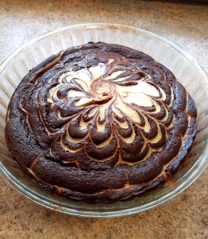 Брауні з кисломолочним сиром і бананом