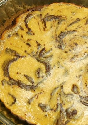 Шоколадно-банановый брауни-чизкейк