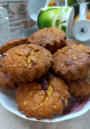 Гарбузові мафіни з журавлиною