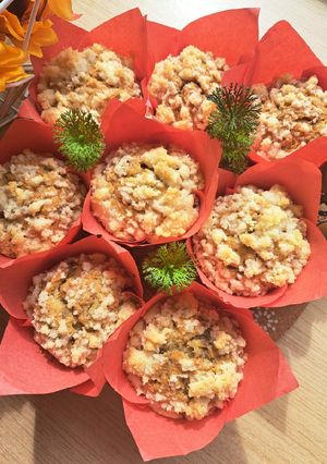 Бананові мафіни зі штрейзелем