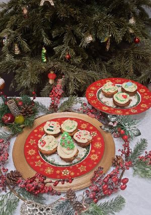 Ванільні мафіни з сирним кремом