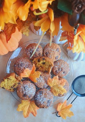 Гарбузові мафіни з шоколадом