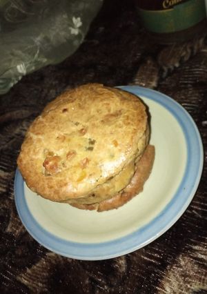 Маффин с курицей и овощами