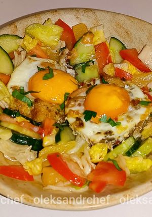 Гречані кекси з салатом/Buckwheat muffins with salad