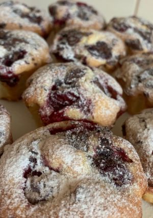 Мафіни з вишнею та шоколадом