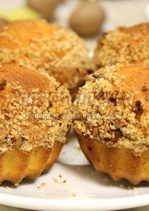 Маффины с ореховым штрейзелем