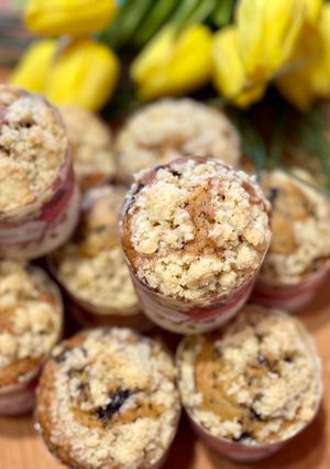 Мафіни на кефірі зі штрейзелем