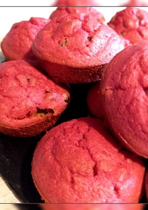 Мафіни солоні з буряка і зеленого горошку