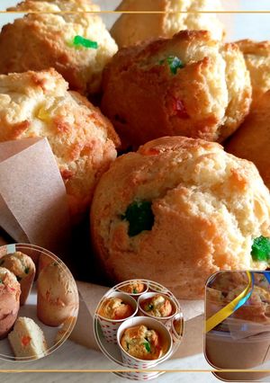 Мафіни на молоці з цукатами в паперових стаканчиках