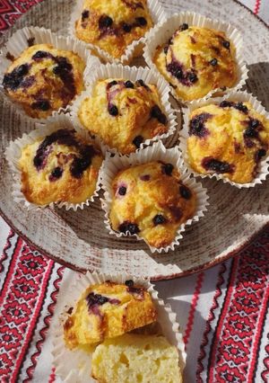 Сирні мафіни з чорницею (ягодами)