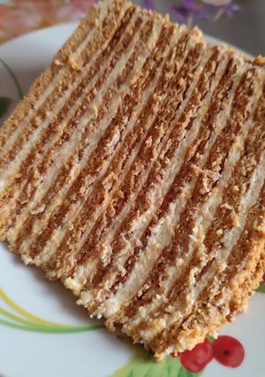 Медовик "Медовый пух" со сметанным кремом